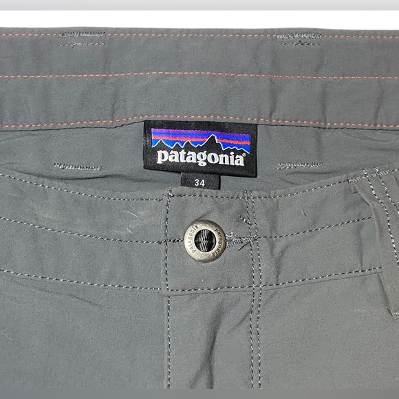 Patagonia Men's Sz 34 Hiking Camo Pants Gray lightweight - Picture 8 of 11